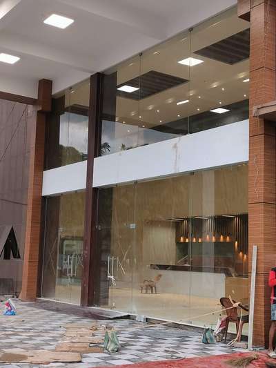 12mm glass partition and door new work in vattapara
