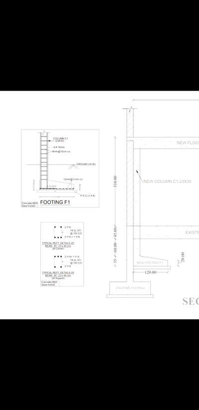 Renovation Work. Eccentric Corner Column
 #StructureEngineer  #Structural_Drawing