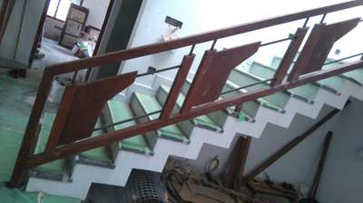 #wooden stairs  #metel wooden staircase  #