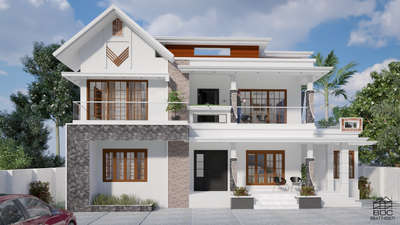 3000 sq.ft 2 storey home in Alappuzha.  #Alappuzha  #3000sqftHouse  #moderndesign  #simple #vraysketchup #sketchup