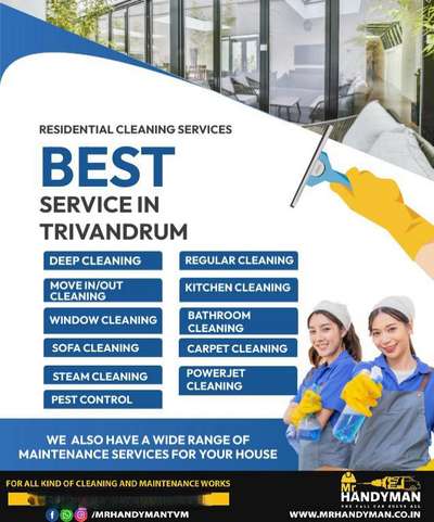 The Best Cleaning Service Provider in Trivandrum
Mr Handyman

 #cleaningservice #mrhandymantvm #handyman #Deepcleaning #residentialcleaning