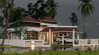 2Bhk home design 1600 Sqft #kerala #keralahomes #planing #exterior #3dmodeling #best3drender