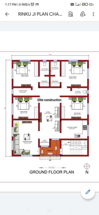 contact on 8888636380 for costumize plan according to vastu  #2DPlans  #NorthFacingPlan   #plandesignHouse_Plan  #eliteconstructuons