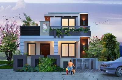 single story 3d elevation design