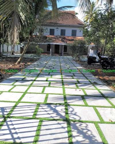 Work finished Site@cherai 
Banglore stone(2×1.5) & (2/1) bottom 1849.05sqft
Client:Mr.George 
Near Ayyampilly.
#bangalorestone #landscapingkerala #gardeing #explore 
#mallugram