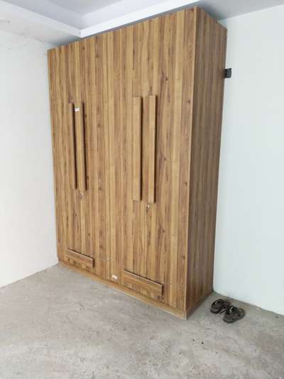 wardrobe with wooden handle