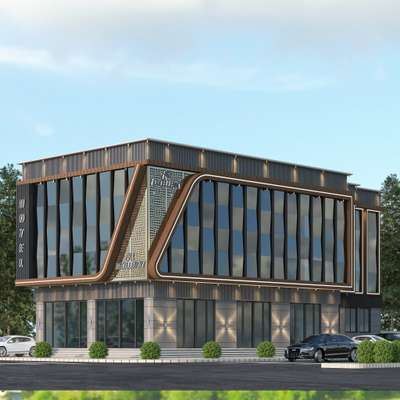hotel elevation  #3d #ElevationDesign #hotel_design #elevation_