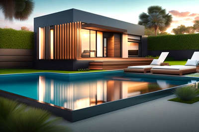 classic black elevation with wooden touch and amazing outdoor pool 
realistic rendering 
 #elevation 
#frontElevation 
#HouseDesigns 
#Designs 
#poolside 
#ContemporaryHouse 
#villa
#swimmingpool 
#render