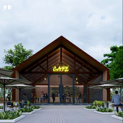 cafe ☕
.
.
.
.
.
.
. #MrHomeKerala #SmallHouse #cafedesign #sketchupwork #3d #lumion11pro  #KeralaStyleHouse #commercialdesign