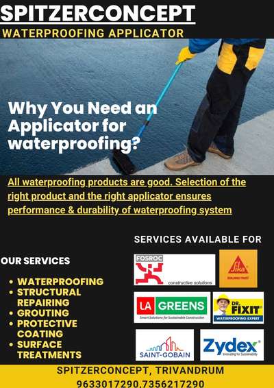 #WaterProofings  #dampproofing  #Fosroc  #sika  #drfixit    #spitzerconcept  #zydex  #lagreen  #saintgobain  #koloeducation   #kolohouse  #bathroomwaterproofing