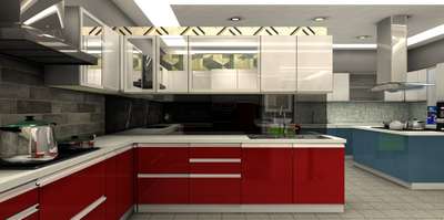 modular kitchen  # #steel  # #LargeKitchen