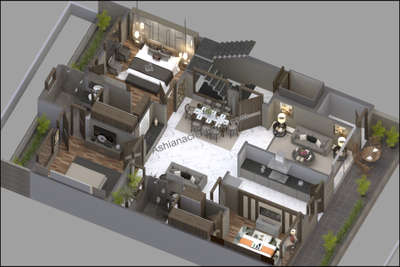 #aerial view  #layout  #plan  #ground floor  #flat  #250sq.yrds  #interior  #ashianacreations