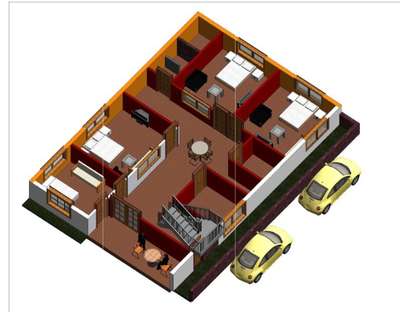 3D plan with vastu