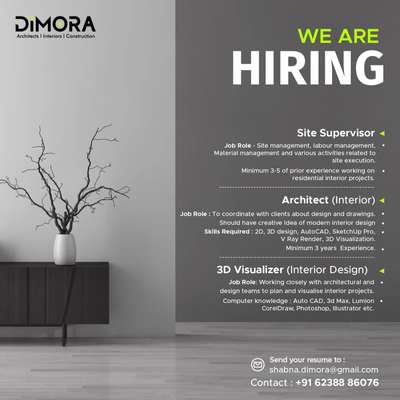 Urgent requirements…. #@jobs #professionals #hiringnow #supervisor