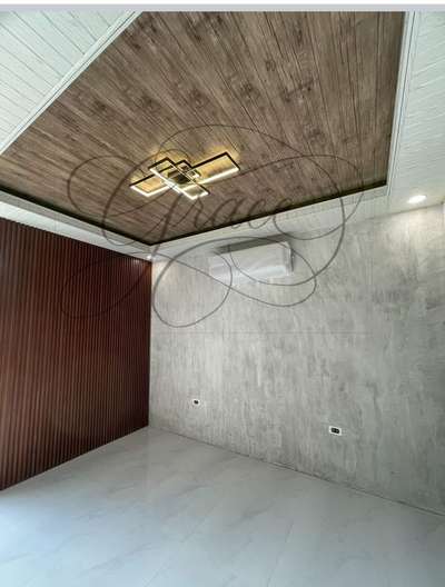 pvc panel false ceiling design white and wooden colour