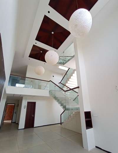 living& dining with stair 
wooden ceiling