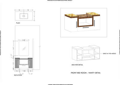 *2D Design*
Almirah, kitchen, Bed etc. with elevation