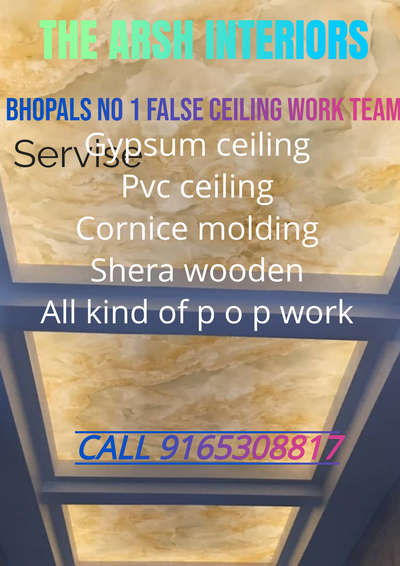 false ceiling work karane hetu sampark kare