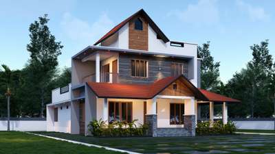 #KeralaStyleHouse #TraditionalHouse #3dsmax3dplan #30LakhHouse #3D_ELEVATION