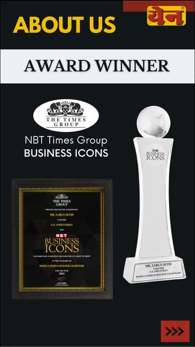 #nbtbusinessicon #NBT #TimesGroup #timesofindia #yendoorcloser #doorclosermanufacturer #makeinindia #hydraulicdoorcloser #capsuledoorcloser #springhinges #doorclosingdevices #awardwinner
