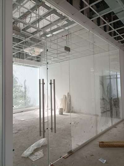 Framless glass partition ( office cabin)