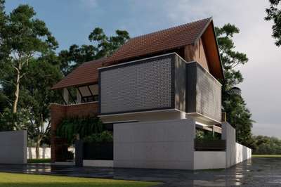 Traditional work #archituraldesignskerala  #KeralaStyleHouse  #jaliwork  #roofingtile