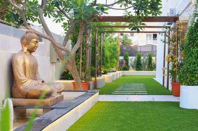 Recently completed landscape project. WhatsApp for design +917253802232