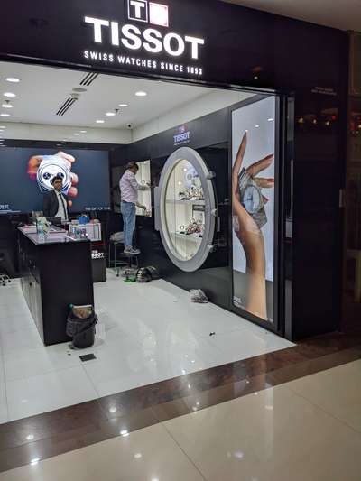 Tissot store renovation work #renovations  #Kollam  #kola  #trendingkollam  #trendingdesign  #CelingLights #AcrylicPainting