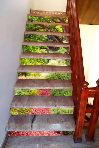 customized printed glass for staircase risers #StaircaseDecors  #staircaseriser  #GlassStaircase  #glassprinting