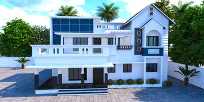 3D elevation| contemporary| Kerala homes