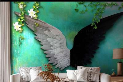 GIVE WINGS TO WALL!!
 #customised_wallpaper