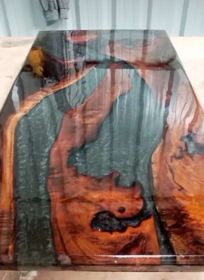 epoxy tea table dark fire theam...🔥