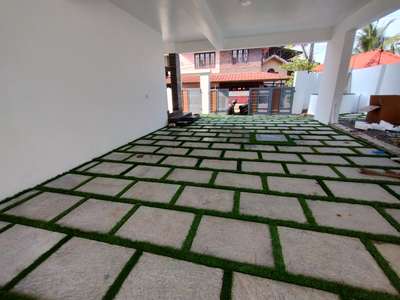 Bangalore Stone Work  #BangaloreStone  #banglourstonewithartificialgrass #banglorestonewithnaturalgrass #tandurstone #tandurgrey #Ernakulam #kochi  #outdoorflooring #gardenflooring #kadappastones #Interlocks