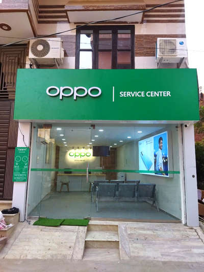 oppo service center design and exicute by F1design studio ghaziabad.