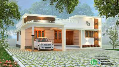 1200sqft single storied residential building.... 🏠🏠
 #keralahomedeigns #_builders #homeconstruction