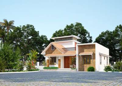 1400 sqft 3BHK #3d #3dview #exterior_Work #civilconstruction #InteriorDesigner