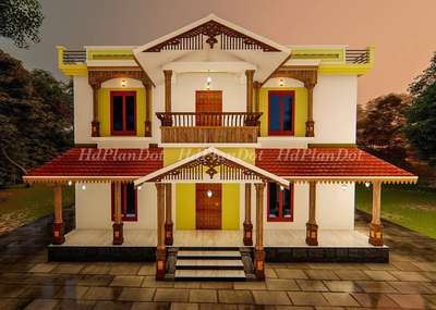 Traditional elevation
#TraditionalHouse #Nalukettu #courtyard  #4BHKHouse #Eastfacing
