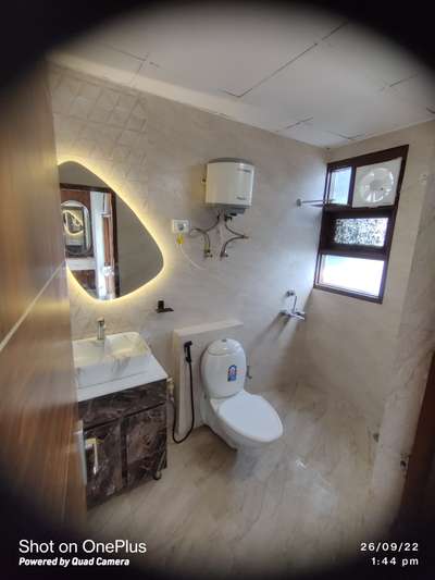 new tiles, Jaguar fittings, vanity, mirror with led light