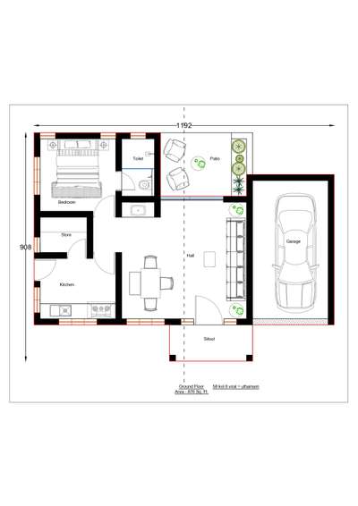 #groundfloorplan #2dDesign #residentialbuilding