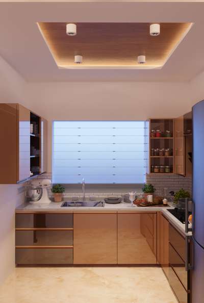 Modern Modular Kitchen .

#sthaayi_design_lab 
#LShapeKitchen #KitchenCabinet #KitchenCeilingDesign #KitchenTable #KitchenInterior