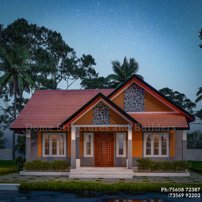 A modern Fusion single floor house using M bricks and clay roof tiles.
 #mbricks  #rooftiles  #slopedroofdesign  #SingleFloorHouse  #Architect  #HouseConstruction  #westfacing  #CivilEngineer