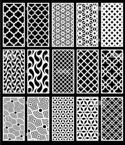 MDF HDF &Acrylic cutting jali design for partition & interior design