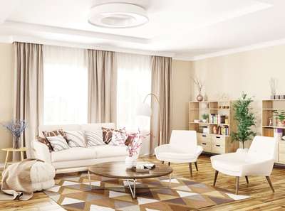 Bring cool, soothing hues to your home decor. Add geometric patterned rug, biege curtains and stylish vase to this room with white sofa, armchairs and coffee table to complete the look.
#interior #decor #ideas #home #interiordesign #indian #colourful #decorshopping