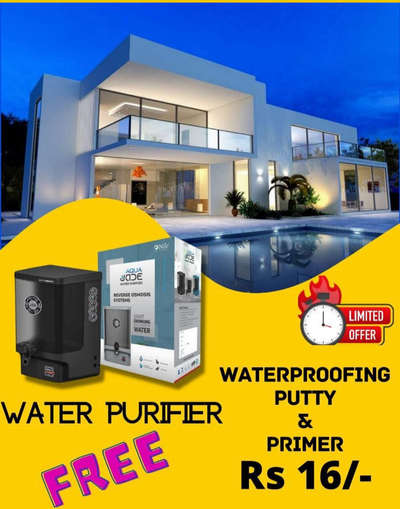 *WATER PROOFING PUTTY 
*
*Waterproofing putty Available

*Waterproofing putty + Primer 
  Only 16rs
 
 * 12 Years Warranty Providing

* ALL Kerala Available
 
- Water purifier FREE  for This Month Booking

* CONTACT IMMEDIATELY