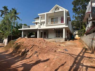 Earth level work on progress at #venjaramoodu #stonework #keralagarden #keralahome #landscaping