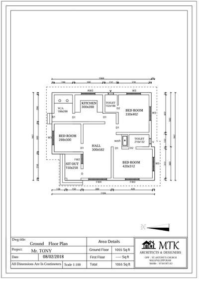 plan 3BHK #2DPlans