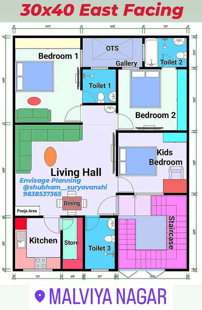 30x40 East Facing Malviya Nagar
We provide
✔️ Floor Planning,
✔️ Vastu consultation
✔️ site visit, 
✔️ Steel Details,
✔️ 3D Elevation and further more!
#civil #civilengineering #engineering #plan #planning #houseplans #nature #house #elevation #blueprint #staircase #roomdecor #design #housedesign #skyscrapper #civilconstruction #houseproject #construction #dreamhouse #dreamhome #architecture #architecturephotography #architecturedesign #autocad #staadpro #staad #bathroom