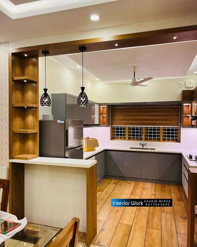 #ModularKitchen #partitiondesign #WoodenKitchen #KitchenRenovation #KitchenTable #LargeKitchen