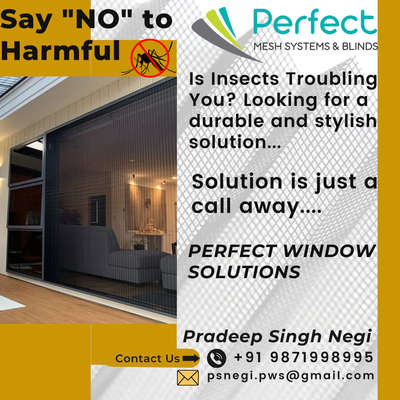 #PerfectMeshSystem ... Durable, Stylish Sliding Mesh doors. Our Mesh doors designs are based on German Compact Furniture Idea. 

Our 5 feet Width Mesh Door System take only 2.5 inch space on your door side. This mesh system is compatible with #upvcdoors  #upvcwindows  #aluminiumwindows #aluminiumdoors #woodendoors #byfolddoors #perfectwindowsolutions
#insectscreen #bugmesh #mosquitoscreen

FOR MORE DETAILS PLS. DM US. 
OR 
Connect us :
Perfect Window Solutions
+91 9871 998 995
Email : psnegi.pws@gmail.com