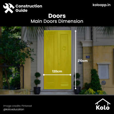 You have tons of choices for a Main door but always make sure you maintain an average size and above as per today's standards !!

Have a look at our post to see the average size of a House Main door.

Hit save on our posts to refer to later.

Learn tips, tricks and details on Home construction with Kolo Education🙂

If our content has helped you, do tell us how in the comments ⤵️

Follow us on @koloeducation to learn more!!!

#koloeducation #education #construction  #interiors #interiordesign #home #building #area #design #learning #spaces #expert #consguide #style #interiorstyle #main #furniture #door